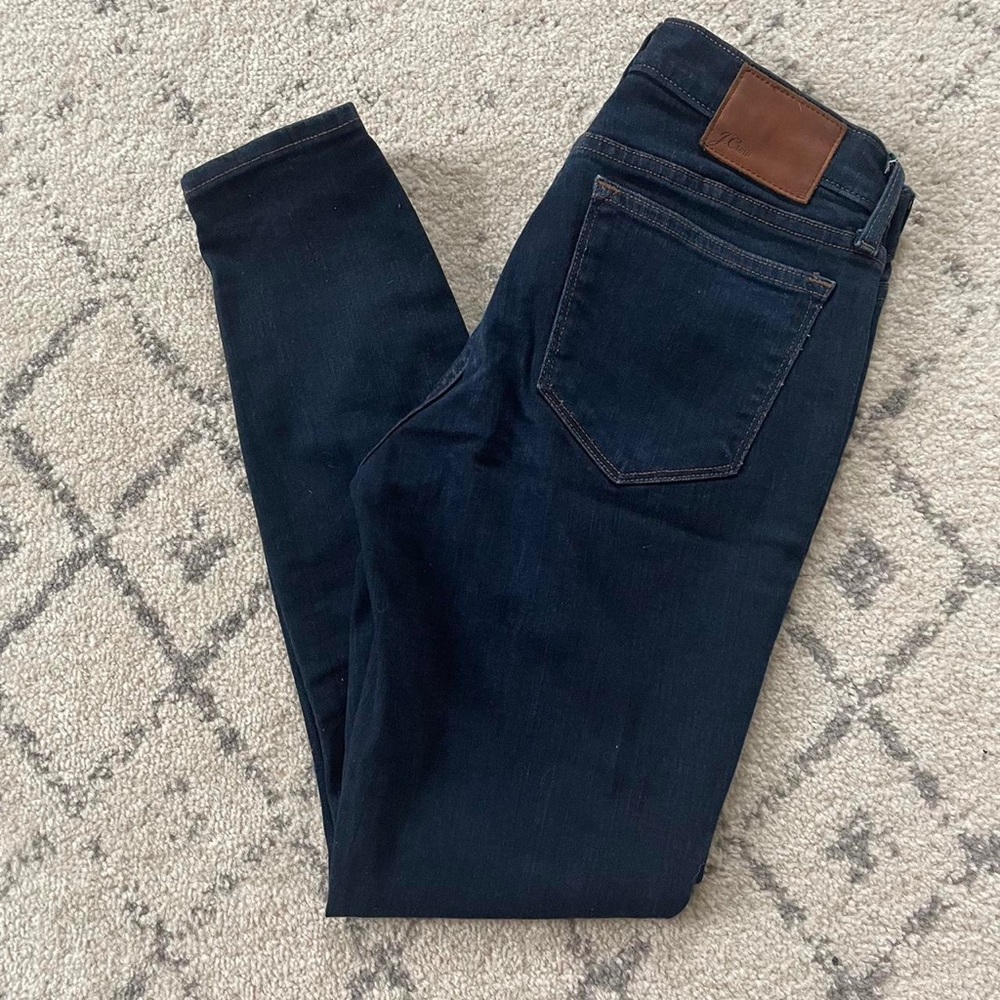 J Crew Dark Indigo High-Rise Skinny Jeans - Women's